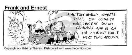 Cartoonist Bob Thaves Tom Thaves  Frank and Ernest 1994-01-26 