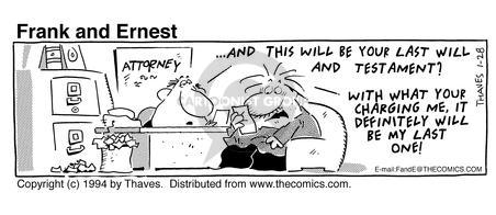 Cartoonist Bob Thaves Tom Thaves  Frank and Ernest 1994-01-28 