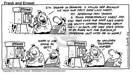 Cartoonist Bob Thaves Tom Thaves  Frank and Ernest 1994-02-06 