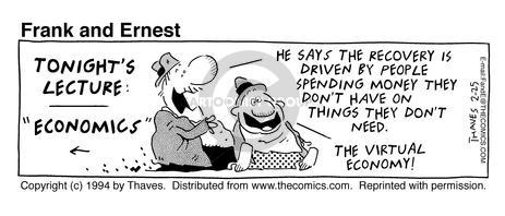 Cartoonist Bob Thaves Tom Thaves  Frank and Ernest 1994-02-25 