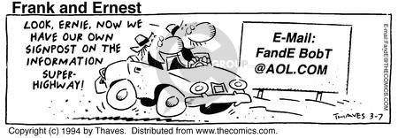 Cartoonist Bob Thaves Tom Thaves  Frank and Ernest 1994-03-07 