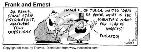 Cartoonist Bob Thaves Tom Thaves  Frank and Ernest 1994-03-23 