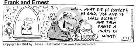 Cartoonist Bob Thaves Tom Thaves  Frank and Ernest 1994-03-24 