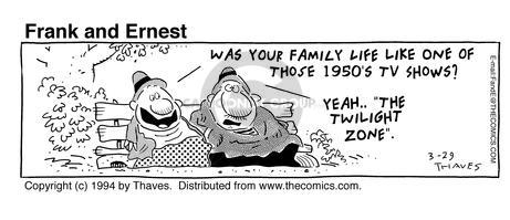 Cartoonist Bob Thaves Tom Thaves  Frank and Ernest 1994-03-29 