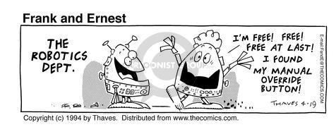 Cartoonist Bob Thaves Tom Thaves  Frank and Ernest 1994-04-19 