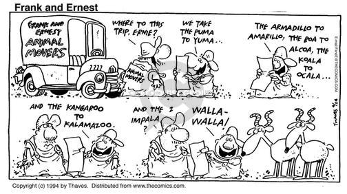Cartoonist Bob Thaves Tom Thaves  Frank and Ernest 1994-04-24 
