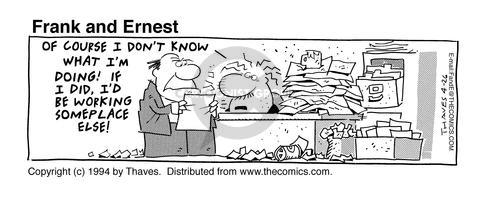 Cartoonist Bob Thaves Tom Thaves  Frank and Ernest 1994-04-26 