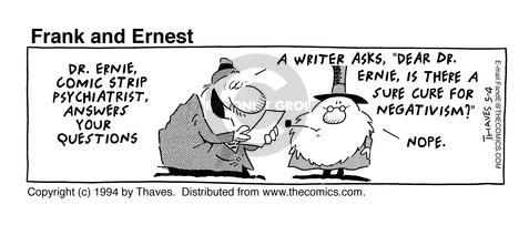 Cartoonist Bob Thaves Tom Thaves  Frank and Ernest 1994-05-04 