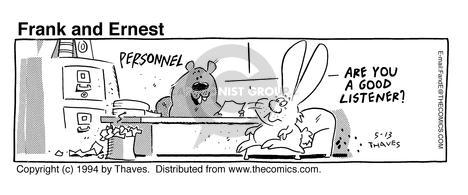 Cartoonist Bob Thaves Tom Thaves  Frank and Ernest 1994-05-13 