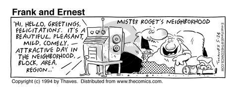 Cartoonist Bob Thaves Tom Thaves  Frank and Ernest 1994-05-24 