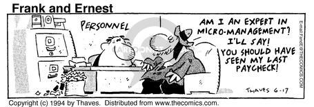 Cartoonist Bob Thaves Tom Thaves  Frank and Ernest 1994-06-17 