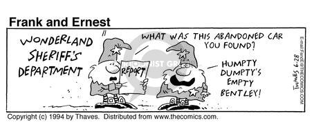 Cartoonist Bob Thaves Tom Thaves  Frank and Ernest 1994-06-28 