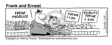 Cartoonist Bob Thaves Tom Thaves  Frank and Ernest 1994-07-29 