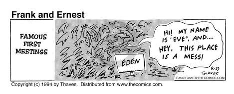Cartoonist Bob Thaves Tom Thaves  Frank and Ernest 1994-08-29 