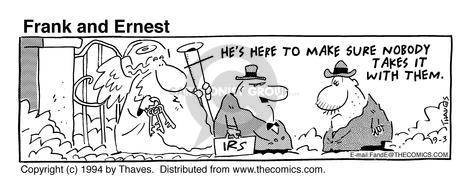 Cartoonist Bob Thaves Tom Thaves  Frank and Ernest 1994-09-03 