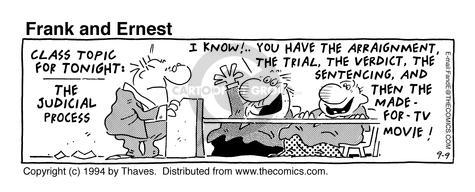 Cartoonist Bob Thaves Tom Thaves  Frank and Ernest 1994-09-09 