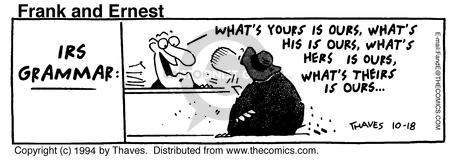 Cartoonist Bob Thaves Tom Thaves  Frank and Ernest 1994-10-18 