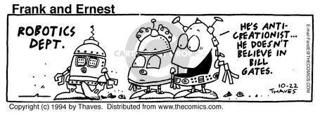 Cartoonist Bob Thaves Tom Thaves  Frank and Ernest 1994-10-22 