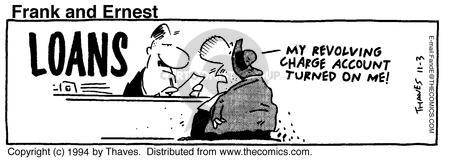 Cartoonist Bob Thaves Tom Thaves  Frank and Ernest 1994-11-03 