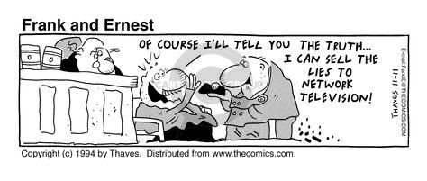 Cartoonist Bob Thaves Tom Thaves  Frank and Ernest 1994-11-11 