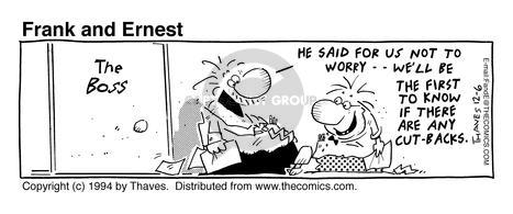 Cartoonist Bob Thaves Tom Thaves  Frank and Ernest 1994-12-06 