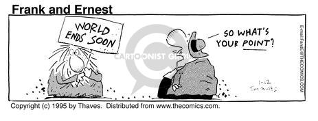 Cartoonist Bob Thaves Tom Thaves  Frank and Ernest 1995-01-12 