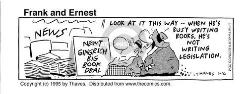 Cartoonist Bob Thaves Tom Thaves  Frank and Ernest 1995-01-16 