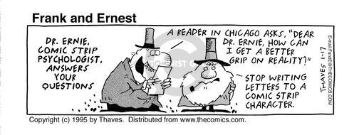 Cartoonist Bob Thaves Tom Thaves  Frank and Ernest 1995-01-17 