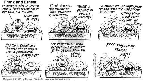 Cartoonist Bob Thaves Tom Thaves  Frank and Ernest 1995-01-29 