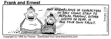 Cartoonist Bob Thaves Tom Thaves  Frank and Ernest 1995-02-25 