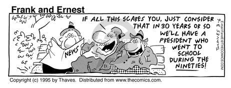 Cartoonist Bob Thaves Tom Thaves  Frank and Ernest 1995-03-06 