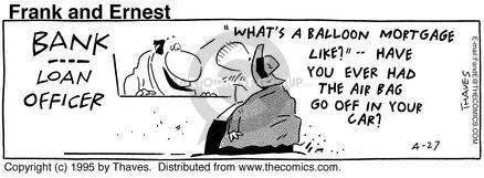 Cartoonist Bob Thaves Tom Thaves  Frank and Ernest 1995-04-27 
