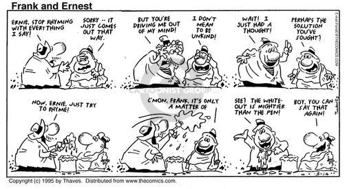 Cartoonist Bob Thaves Tom Thaves  Frank and Ernest 1995-05-14 