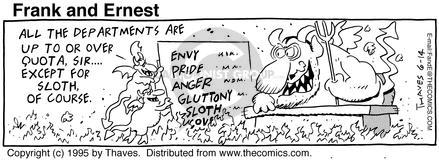 Cartoonist Bob Thaves Tom Thaves  Frank and Ernest 1995-06-14 