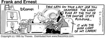 Cartoonist Bob Thaves Tom Thaves  Frank and Ernest 1995-07-03 