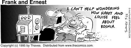 Cartoonist Bob Thaves Tom Thaves  Frank and Ernest 1995-07-22 