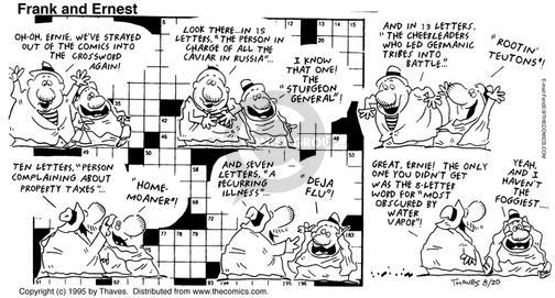 Cartoonist Bob Thaves Tom Thaves  Frank and Ernest 1995-08-20 