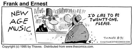 Cartoonist Bob Thaves Tom Thaves  Frank and Ernest 1995-08-31 