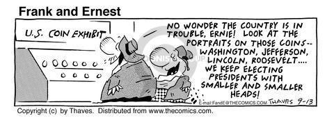 Cartoonist Bob Thaves Tom Thaves  Frank and Ernest 1995-09-13 