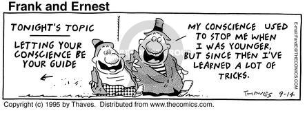 Cartoonist Bob Thaves Tom Thaves  Frank and Ernest 1995-09-14 