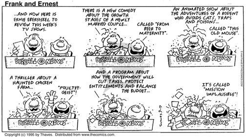 Cartoonist Bob Thaves Tom Thaves  Frank and Ernest 1995-09-17 