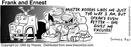 Cartoonist Bob Thaves Tom Thaves  Frank and Ernest 1995-09-21 