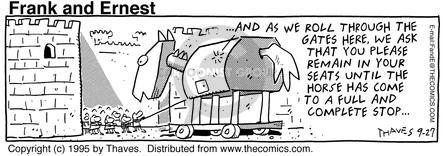 Cartoonist Bob Thaves Tom Thaves  Frank and Ernest 1995-09-27 