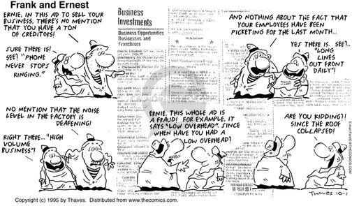 Cartoonist Bob Thaves Tom Thaves  Frank and Ernest 1995-10-01 