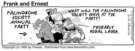 Cartoonist Bob Thaves Tom Thaves  Frank and Ernest 1995-10-17 