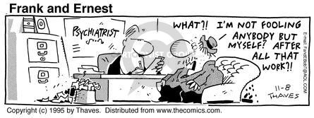 Cartoonist Bob Thaves Tom Thaves  Frank and Ernest 1995-11-08 