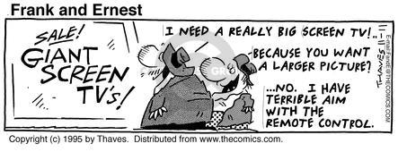 Cartoonist Bob Thaves Tom Thaves  Frank and Ernest 1995-11-11 