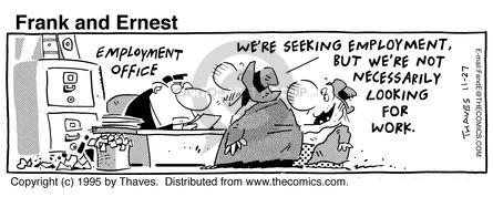 Cartoonist Bob Thaves Tom Thaves  Frank and Ernest 1995-11-27 