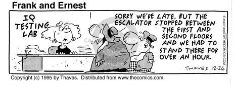 Cartoonist Bob Thaves Tom Thaves  Frank and Ernest 1995-12-26 