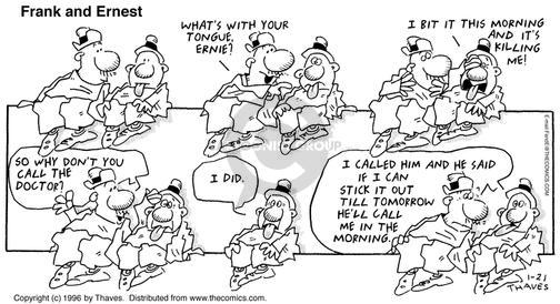 Cartoonist Bob Thaves Tom Thaves  Frank and Ernest 1996-01-21 